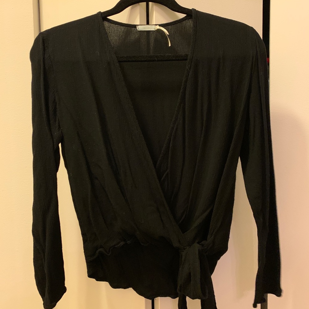 Black tie blouse from Kimchi Blue